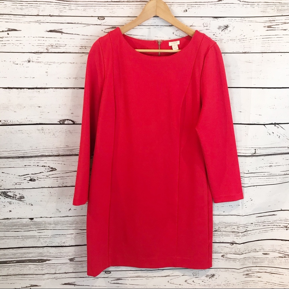 J.Crew Red shift dress